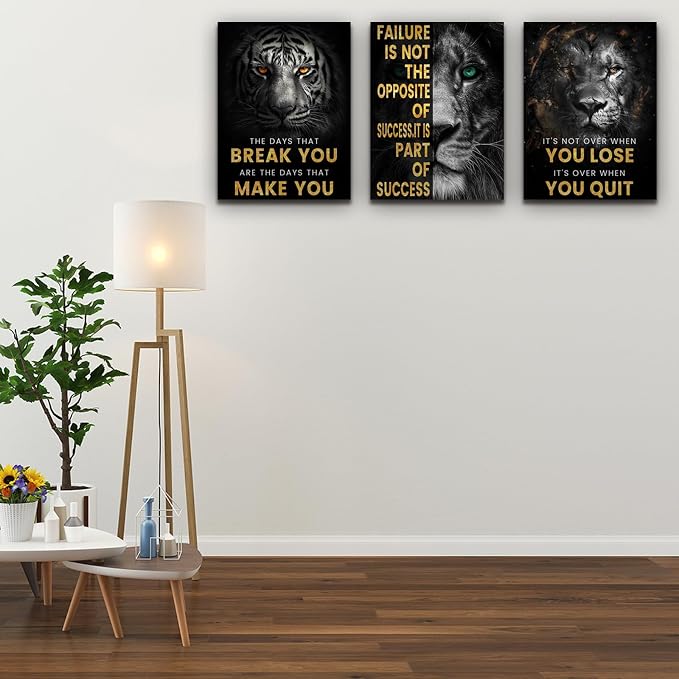 Motivational Office Wall Decor 3 Pieces Paintings Motivational - Image 5