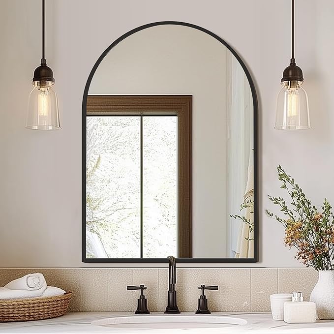 FICTOR Bathroom Mirror for Wall, Arched Vanity Bathroom Mirror for Over Sink by FICTOR