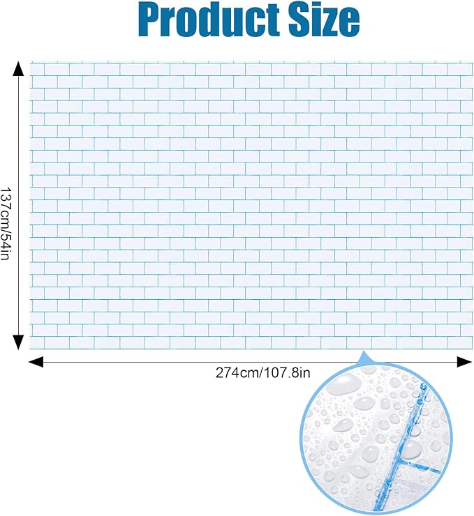 Chuangdi 2pcs 4.5 x 9 Feet Brick Wallpaper Peel and Stick Backdrop Tablecloth - Image 2