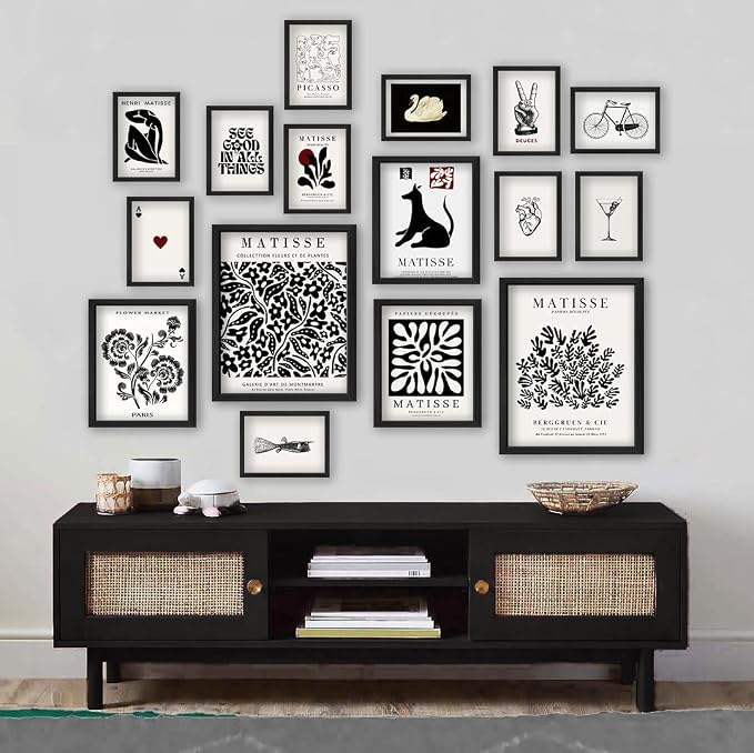 ANERZA 16 PCS Framed Black and White Wall Art Decor, Matisse Abstract Wall - Image 6