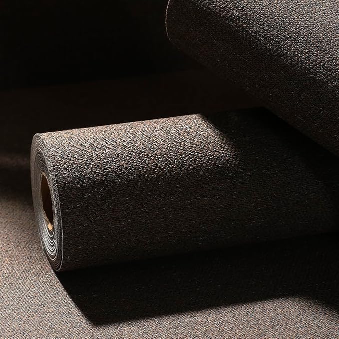 Brown Peel and Stick Wallpaper Slight Velvety Feeling Woven Fabric Grasscloth - Image 2