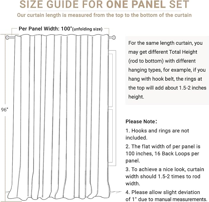 100% Blackout Shield Linen Blackout Sliding Door Curtains - Image 7