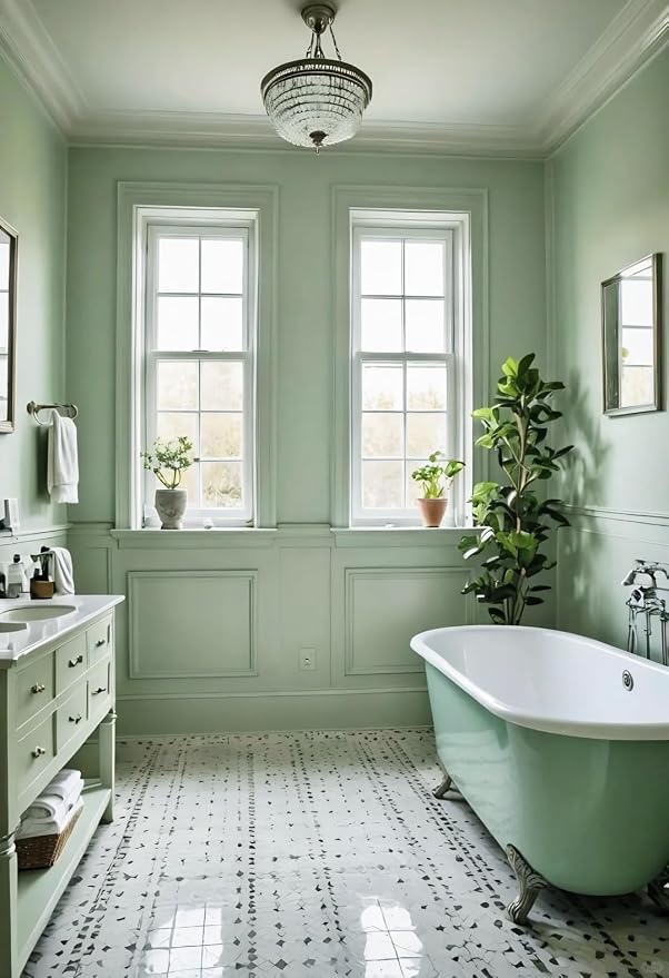 Dimoon 118''x23.6'' Green Peel and Stick Wallpaper Contact Paper Modern Self - Image 5