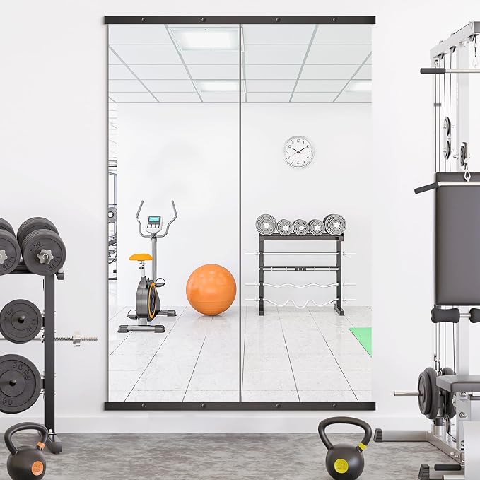 TRAHOME Home Gym Mirror for Wall, Glass Frameless Body Large Mirror for Home Gym - Image 5