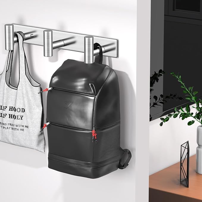 Wall Mounted Coat Rack-3 Hooks, Heavy Duty Stainless Steel Wall Hooks - Image 6