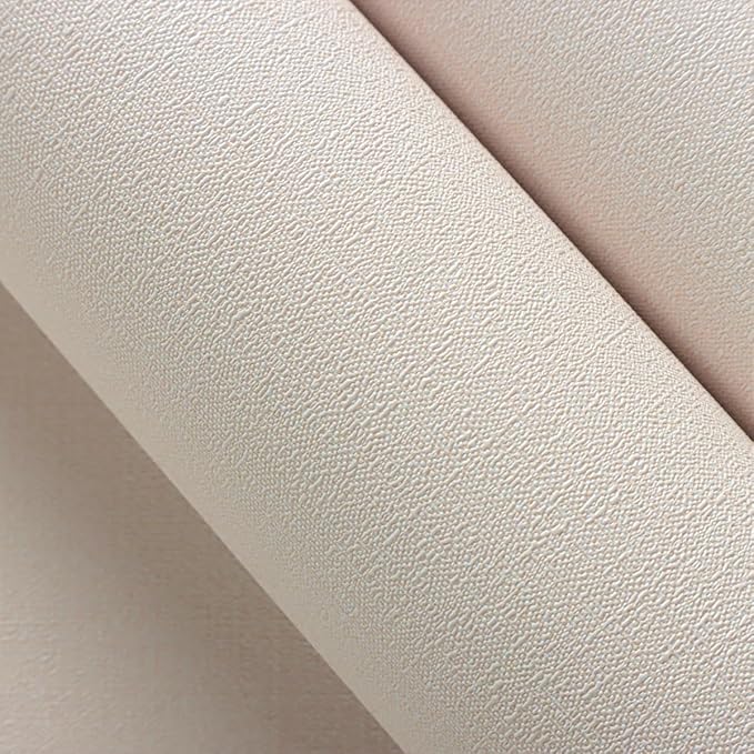 Grasscloth Peel and Stick Wallpaper Beige Faux Linen Wallpaper 15.7inch x - Image 4