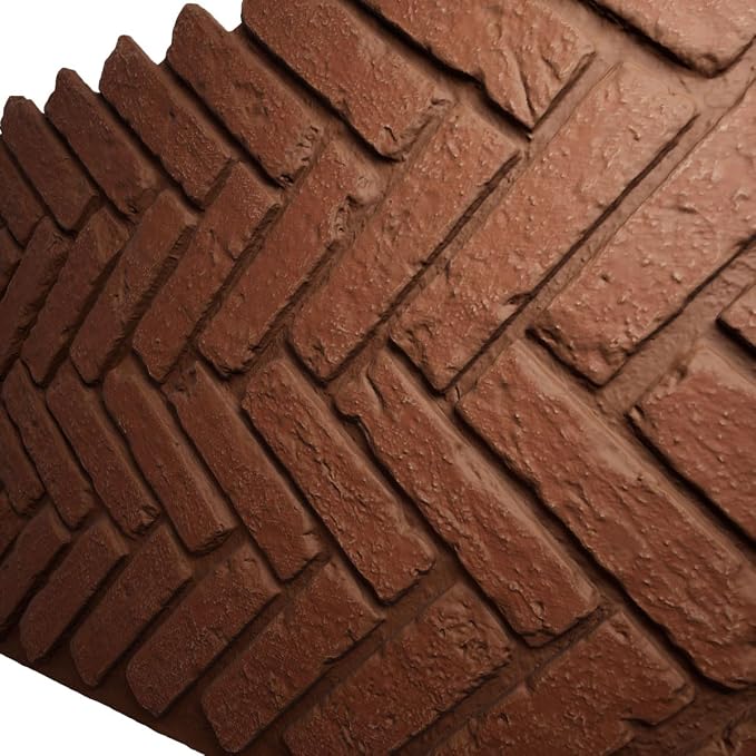EverStone Herringbone Faux Brick Panel, 46 1/2"W x 25 1/4"H x 1"D - Image 7