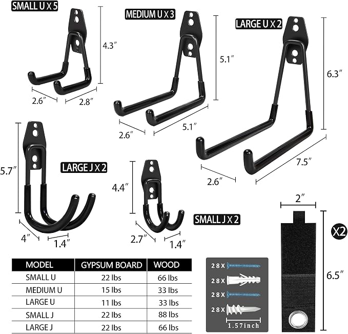 KOFANI Steel Garage Storage Hooks - Image 2