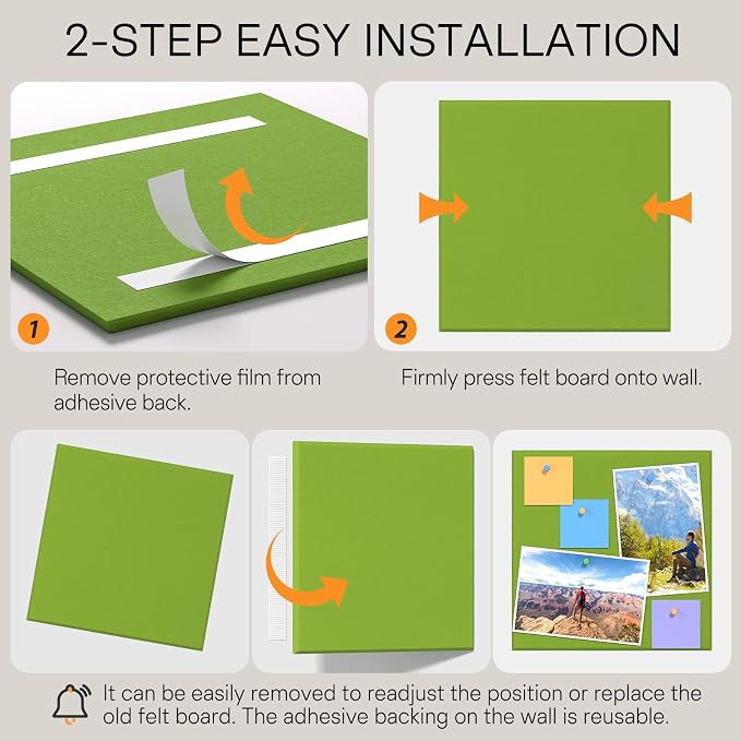 MaxGear Large Cork Board for Wall 36" x 24", Forest Green Bulletin Board - Image 5