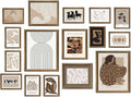 ANERZA 16 PCS Boho Eclectic Wall Art Decor, Abstract Gallery Wall Collage Kit by ANERZA