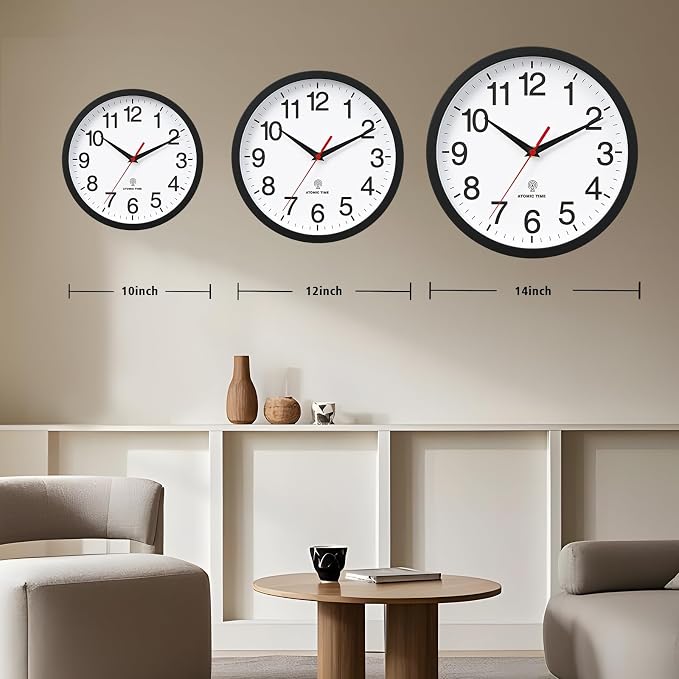Rohioue Atomic Wall Clock, Modern 14 Inch Battery Operated Wall Clocks - Image 3