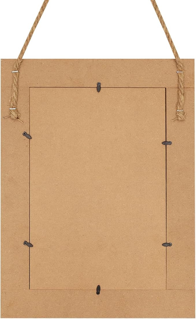 Rectangle Wall Mirror for Bathroom, Distressed White Wood Decor - Image 7