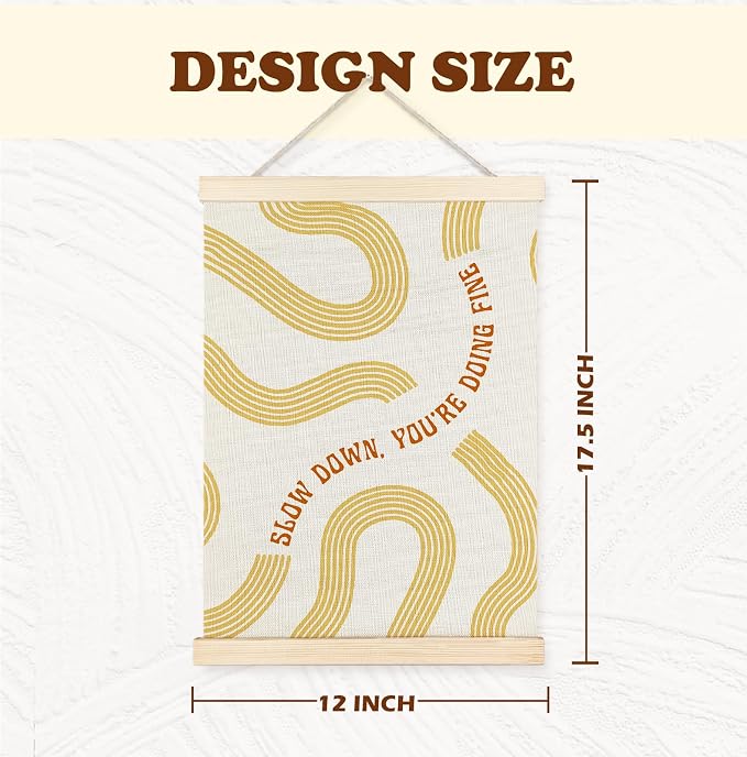 Yomisex Yellow Slow Down You're Doing Fine Inspirational Wall Art Poster - Image 6