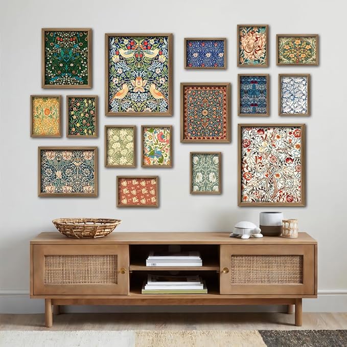 ANERZA 16 PCS Framed William Morris Wall Art Decor, Floral Wall Prints - Image 6