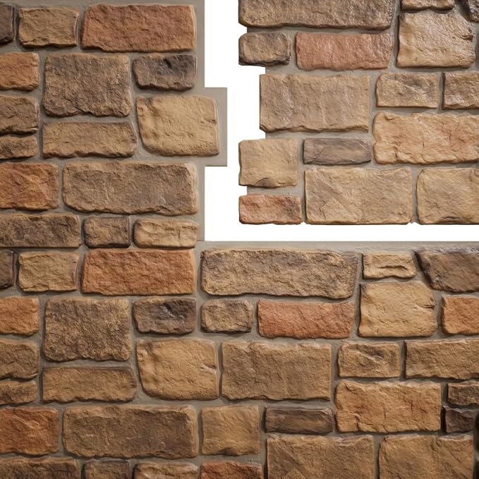 EverStone Cobblestone Faux Stone Panel, Rustic Roast Color - Image 9