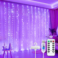 Minetom Halloween Purple Curtain Lights, 300 LED Dimmable Fairy Lights by Minetom
