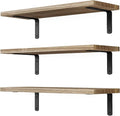 DOLLFIO Floating Shelves, 3 Sets Wall Shelves, Wooden Floating Shelves by DOLLFIO