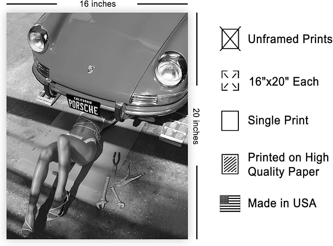 Poster Master Woman Under Classic Car Poster - Image 2