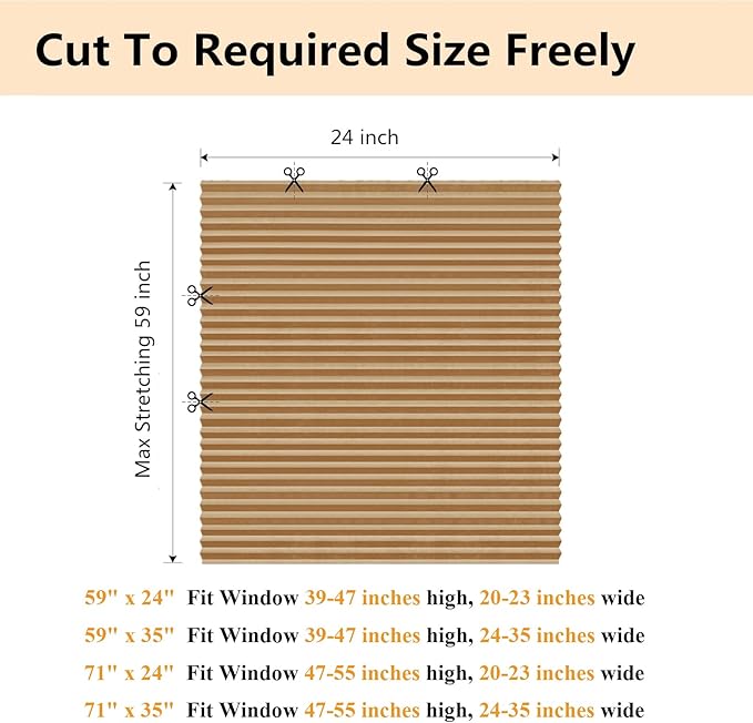 Window Blinds Cordless No Drill Cut to Size Clip On Stick On Self Adhesive - Image 2