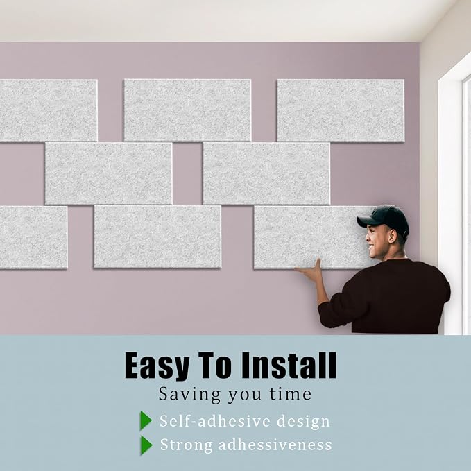 6 Pack Thickened Soundproof Wall Panels, 15.75" X 31.5" X 0.47" High Density - Image 3