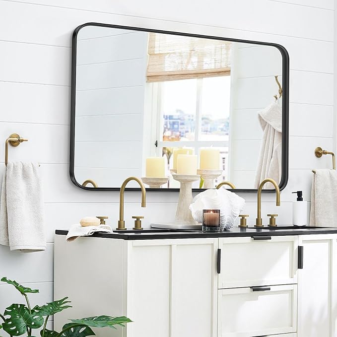 NEWBULIG 30X40 Inch Bathroom Wall Mirror, Vanity Bathroom Mirrors - Image 5
