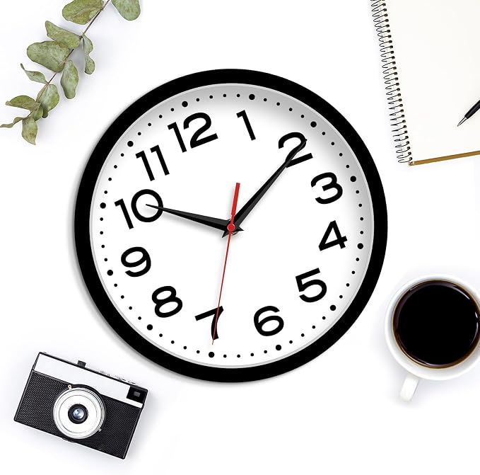 Roymnie Wall Clock Silent Non-Ticking Modern Clock Battery Operated 12 Inch - Image 7