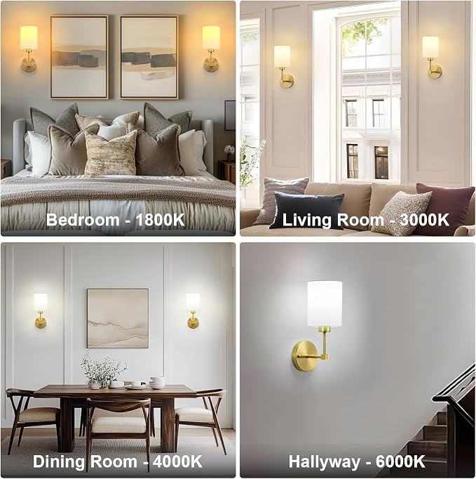 Battery Operated Wall Sconce Set of Two, Wireless Rechargeable Wall Light - Image 8
