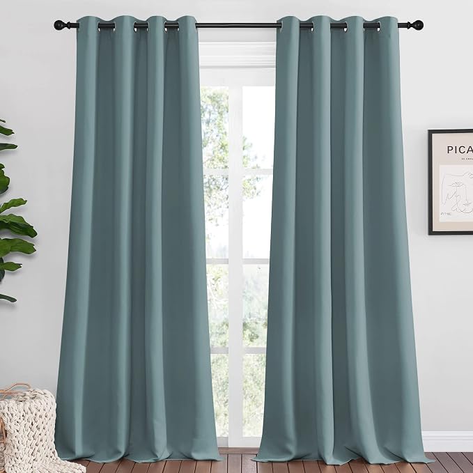 NICETOWN Modern Blackout Curtains Noise Reducing, 2 Panels, W55 x L120 -Inch by NICETOWN