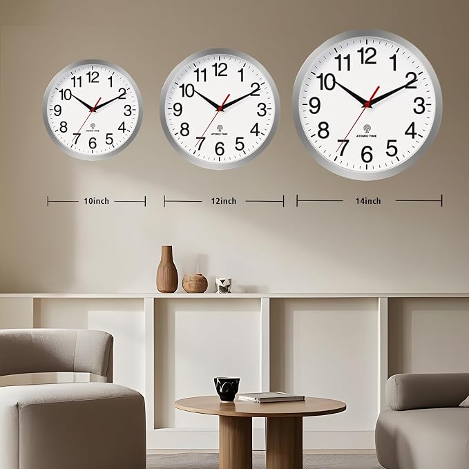 Rohioue Atomic Wall Clock Modern 14 Inch Battery Operated Analog Clock - Image 3