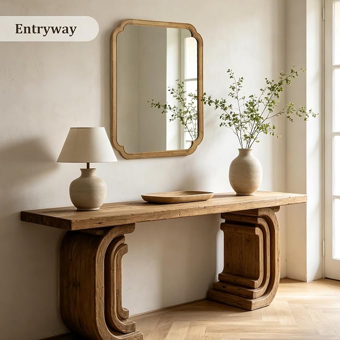 WallBeyond 30" x 36" Rounded Corner Arch Wall Mirror - Image 3