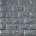 3D Wall Panels Peel and Stick 11PCS Gray Foam Brick Wallpaper by YULI3DH