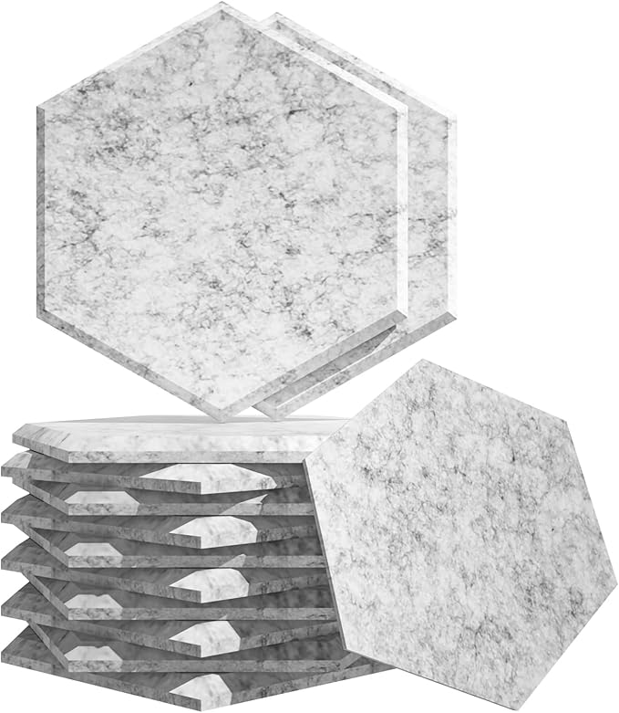 15 Pack Hexagon Sound Proof Foam Panels by Temgcuam