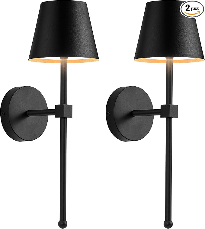 KDG Wireless Wall Sconces Set of 2, Small Cordless 5200mAh Rechargeable Battery by KDG