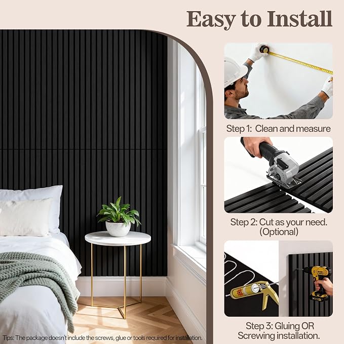 2 Pack Wood Panels for Wall, 47.24" x 23.81" Acoustic Wood Slat Wall Panel for - Image 7