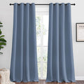 NICETOWN Stone Blue Room Darkening Curtain Panels 120" Length by NICETOWN