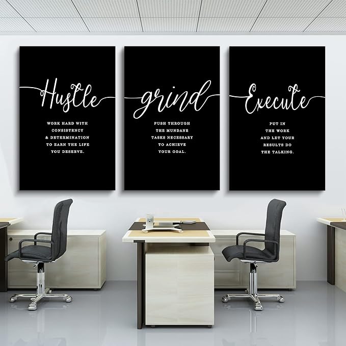 Gift for Boss, Framed Canvas Wall Art Success Quote, Office Wall Art, Positive - Image 4