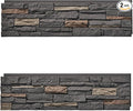 Faux Stone Wall Panels 2-Pack PU Stone Veneer Siding, Mortarless 46.25x12.88 by Wallwell