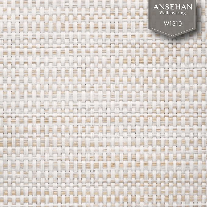 Ansehan Grasscloth Textured Wallcovering W1310 Oxford, Non Prepasted Natural - Image 9