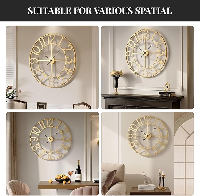 Cuspin Extra Large Wall Clock for Living Room Decor, 36 Inch Wall Clock - Image 5