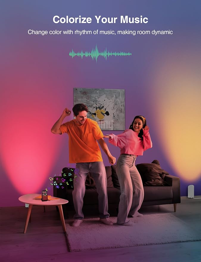 SUNVIE Smart Floor Can Light 5W RGBW Color Changing Up Lights Indoor - Image 7