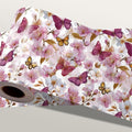 Pink Floral Wallpaper Border 196x4 Inch Peel and Stick Wall Border Removable by IOHEFY