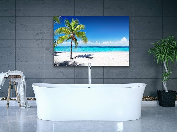 Baisuart-S03969 Large Canvas Wall Art Summer Ocean Waves Prints Coconut Trees - Image 7
