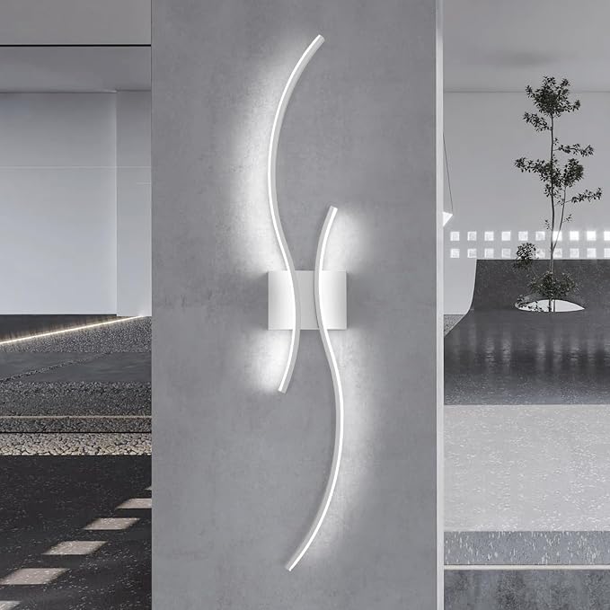 CANEOE Modern Wall Sconce, 39inch Wave Design Indoor Wall Lamp by CANEOE