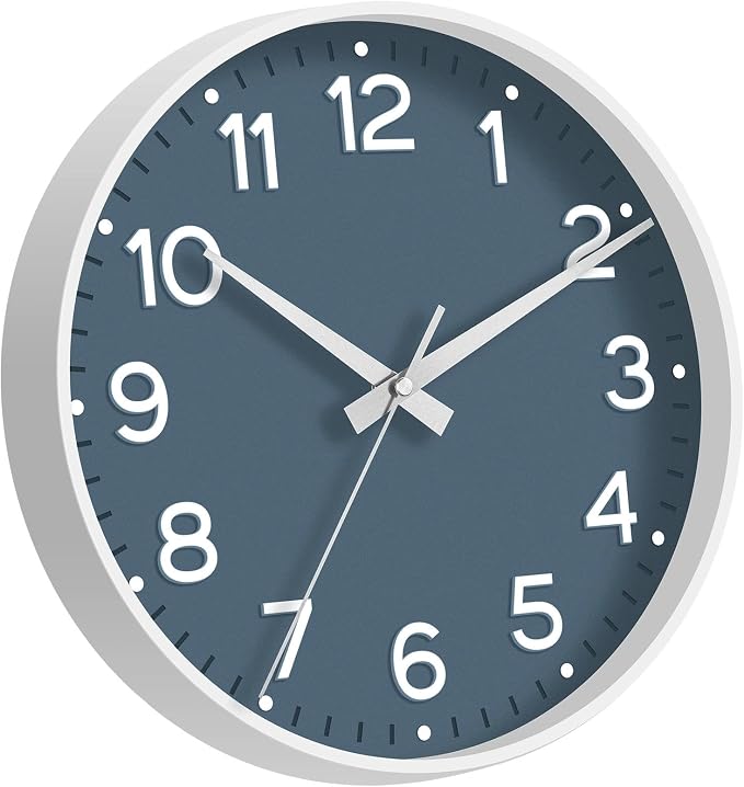 Roymnie Wall Clock 12 Inch Silent Wall Clocks Battery Operated- Modern Non - Image 8