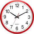 Bernhard Products Red Wall Clock Silent Non Ticking by BernhardProducts