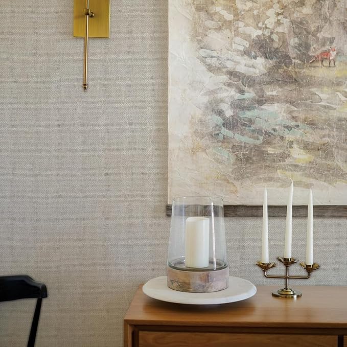 Tempaper x Jeremiah Brent Textured Faux Grasscloth Primitivo Removable Peel and - Image 10