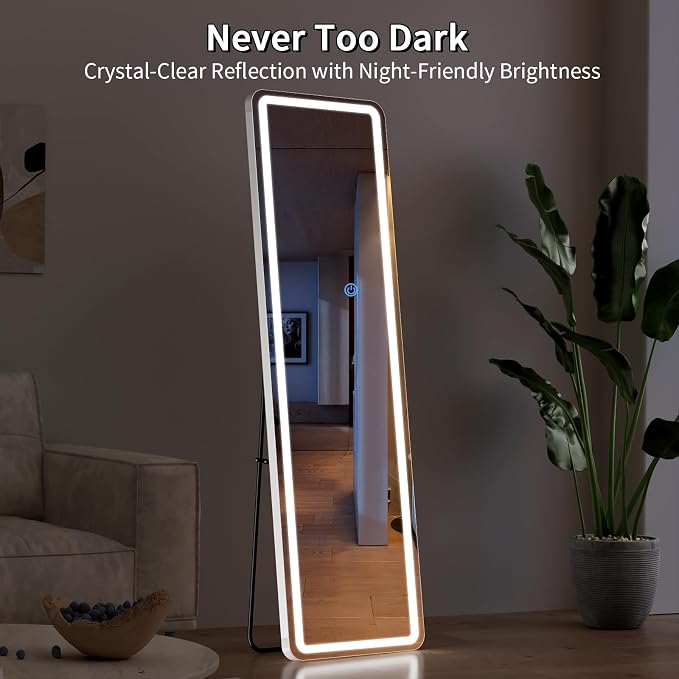 Koonmi Full Length Mirror with LED Lights, Big Mirror - Image 6