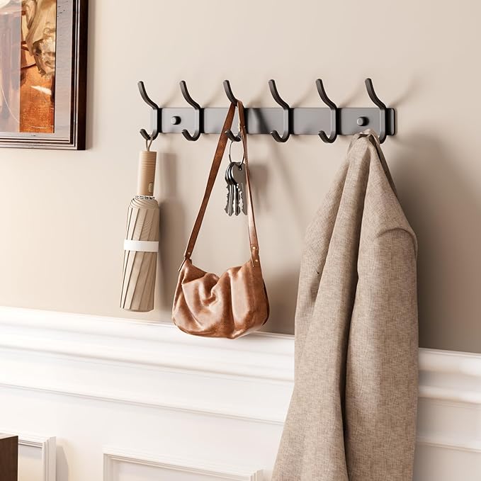 GWAAZXGZ Black Coat Rack Wall Mount - Image 3
