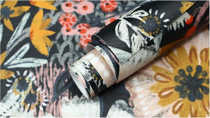 HAOKHOME Boho Peel and Stick Wallpaper Floral Wall Paper Removable - Image 9