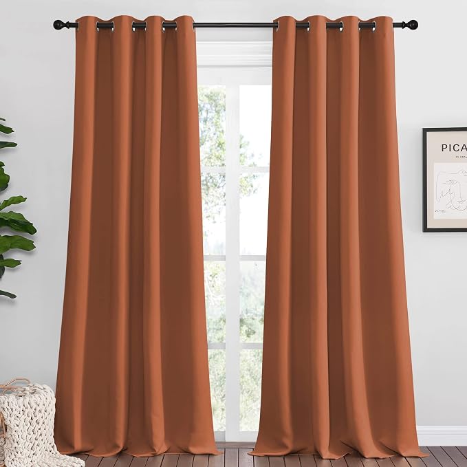 NICETOWN Burnt Orange Blackout Curtains by NICETOWN
